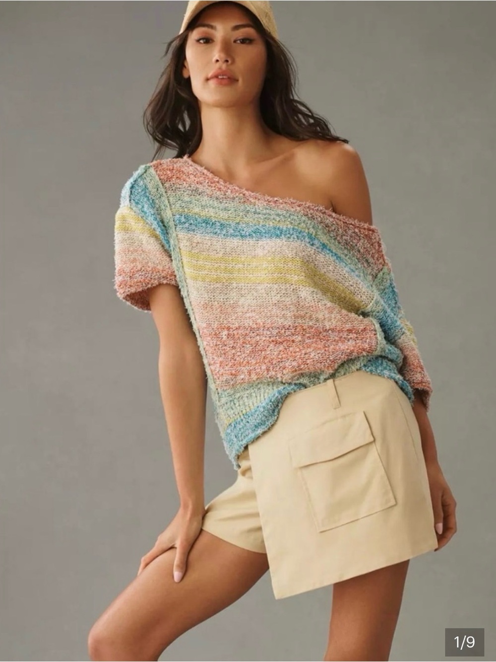 Anthropologie Pilcro Multicolored Knit Top Sz S